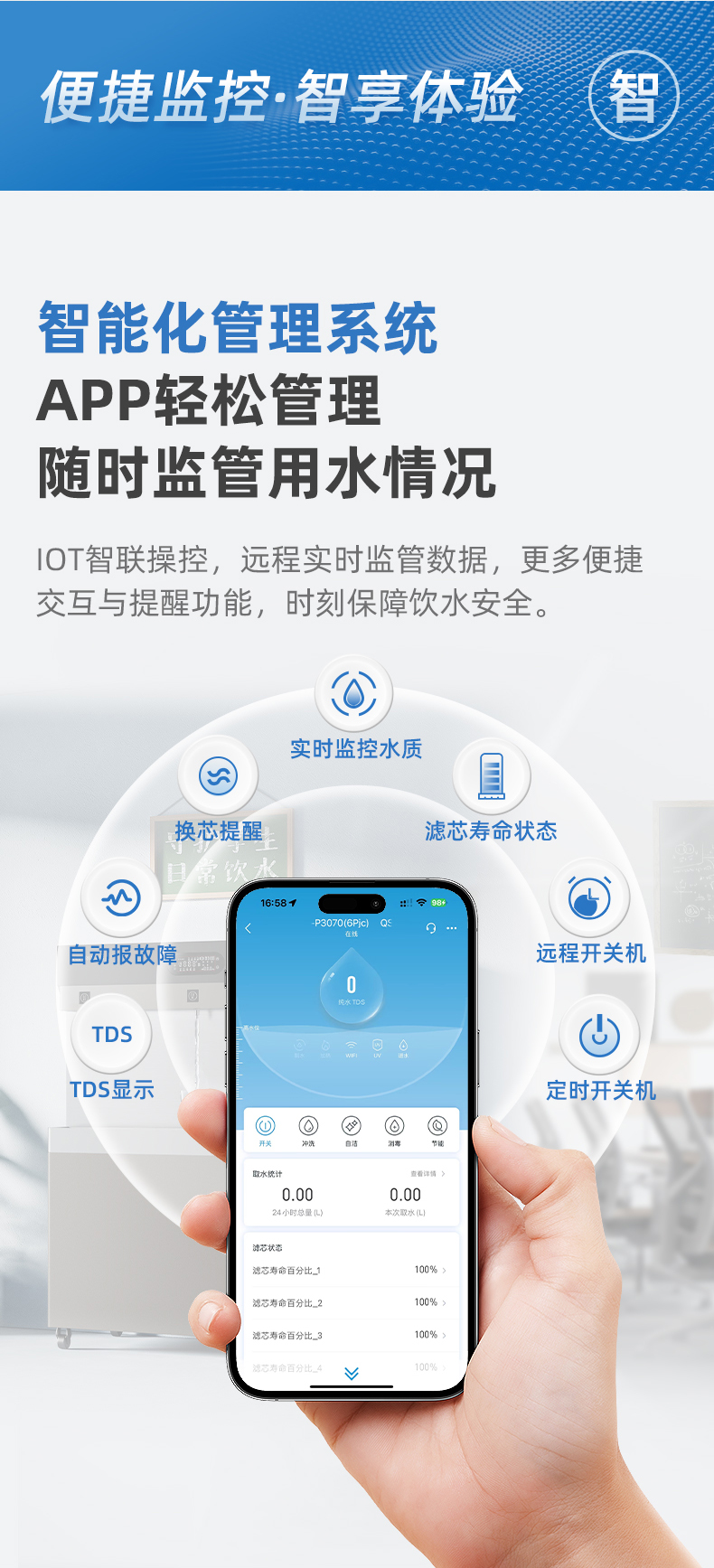 沁园商用净水器三龙头饮水机直饮机商用开水器学校工厂办公净水设备RO反渗透净饮机QS-ZR3-P3070(图15)