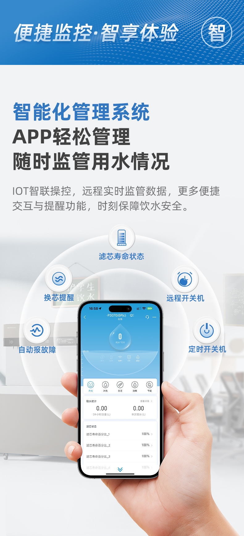 沁园商用净水器四龙头超滤饮水机商用开水器学校工厂净饮机QS-ZU4-P3040(图13)