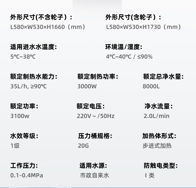 沁园商用净饮水直饮机一体机5级过滤RO反渗透式大通量净水器学校工厂办公室食堂饮水机QS-ZRW-L58（满足150-200人饮水）(图22)