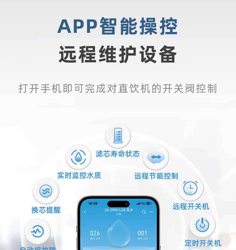 沁园商用净饮水直饮机一体机5级过滤RO反渗透式大通量净水器学校工厂办公室食堂饮水机QS-ZRW-L58（满足150-200人饮水）(图41)